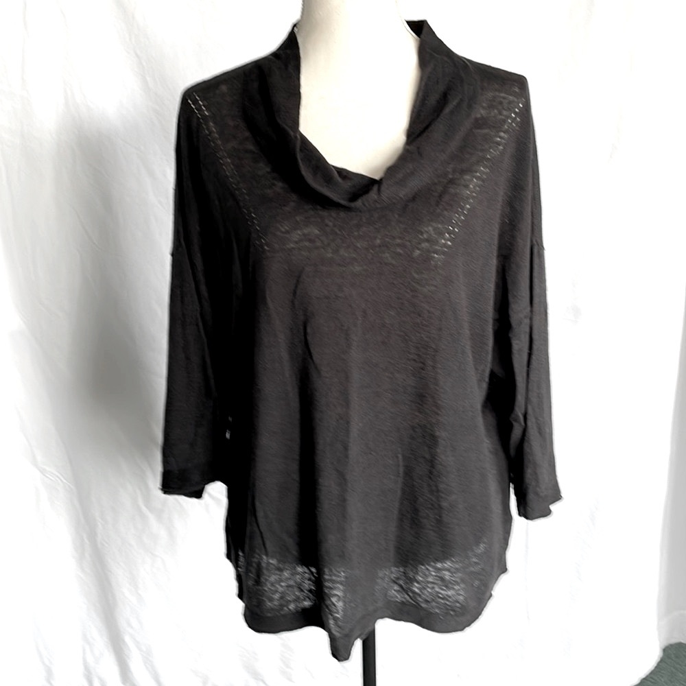 POETRY Black Linen/Cotton Sweater 12
